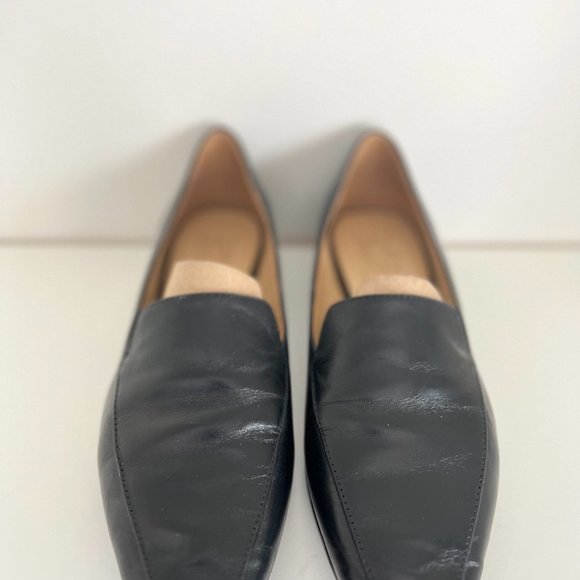 Square Toe Naturalizer "Clea" Black Leather Loafers/Flat - Picture 10 of 12